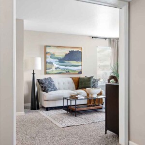 study into the living room view