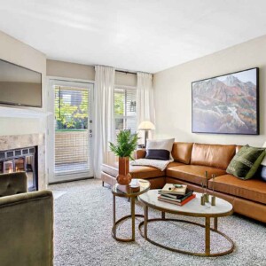 living room with natural light
