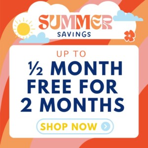 1/2 month free for two months