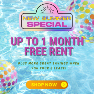 Summer Special - Up to 1 month free rent, plus more great savings when you tour & lease
